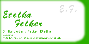 etelka felker business card